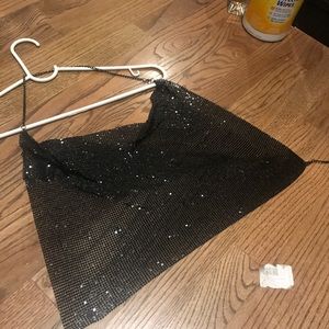 Never worn metallic translucent shirt